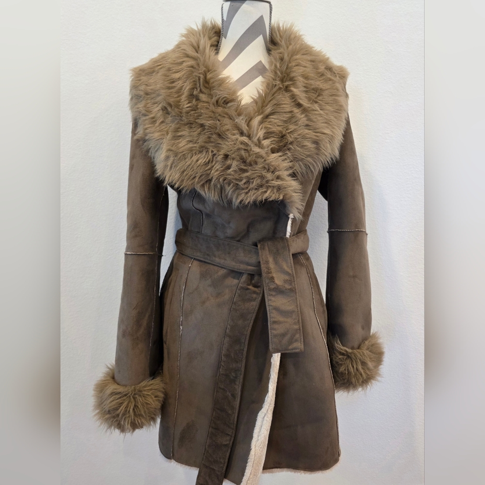 Calvin Klein Faux Fur Coat- Size M